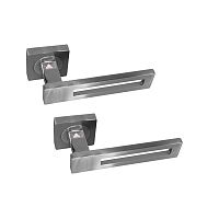 Ручки на розетте KEDR R08.084-AL SN/CP сатин/хром